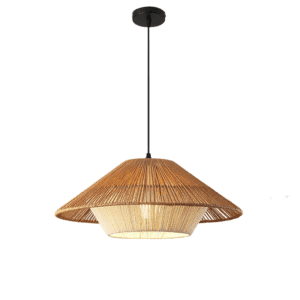 Handgeweven Rotan Hanglamp – Kegelvorm